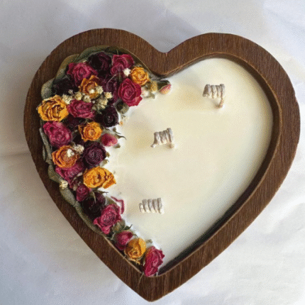 Wooden Heart Scented Candle